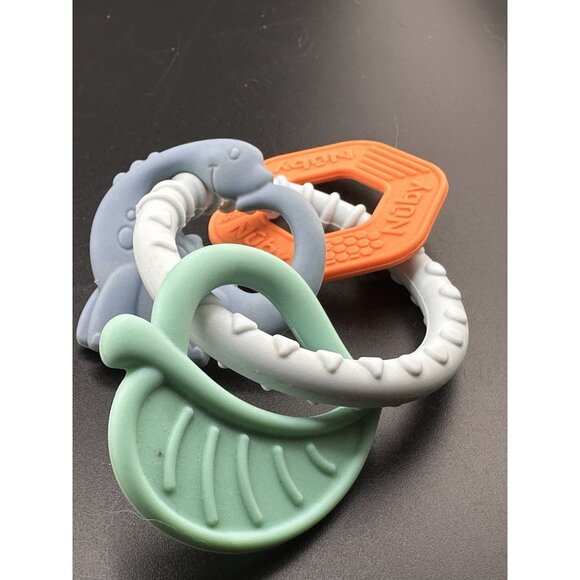 Nuby Ice Gel Teether Keys Dinosaur Spark Create Imagine Spinning Wheel Lot Baby - Picture 8 of 16